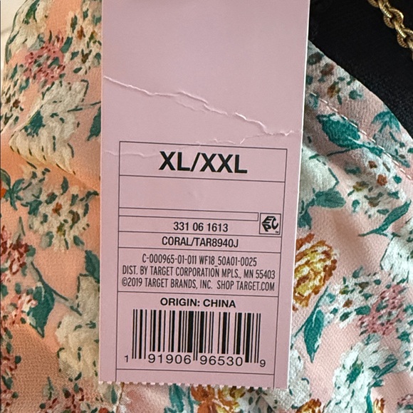 Boho Pink Floral Long Sleeve XL Women's Top New with Tags - Picture 2 of 7